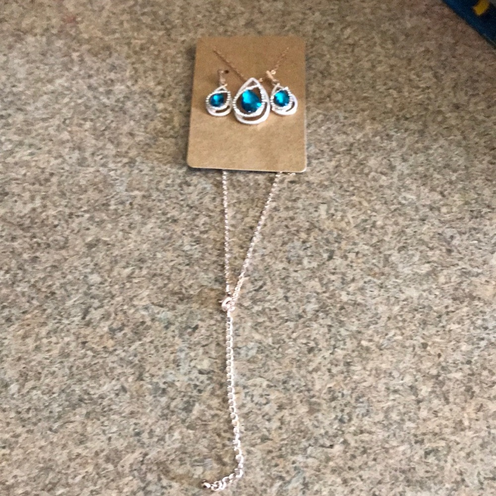 Earrings and necklace